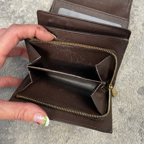 Rare Louis Vuitton Damier Ebene Joey Wallet Press Lock Compact Check - Picture 14 of 17